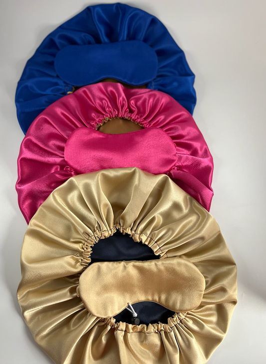 Satin Hair Bonnet & Eye Mask